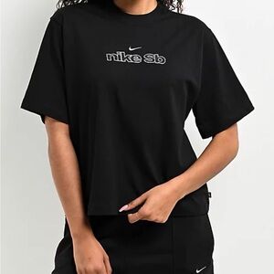 Nike SB Skate Logo Black Boxy T-Shirt Women’s Sz M